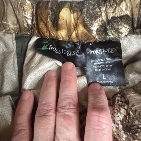 Frogg Toggs Realtree Edge Camo Rain Suit Jacket XL Pants L Waterproof Hunting - Picture 7 of 8